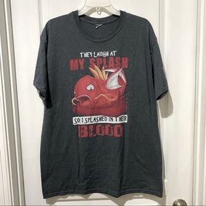 Pokémon Magikarp t-shirt S They Laugh at my Splash So I Splashed in Their Blood
